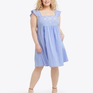 Draper James Light Blue Floral Mini Dress